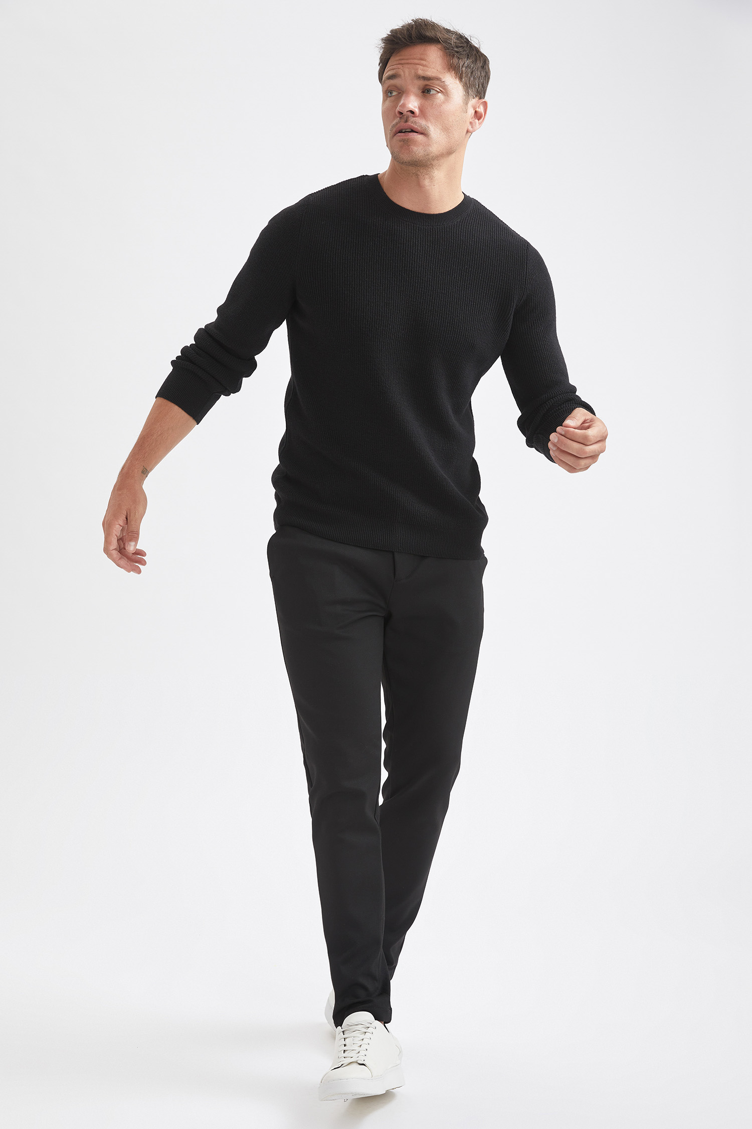 Пуловер DeFacto Strick REGULAR FIT, черный толстовка regular fit defacto черный