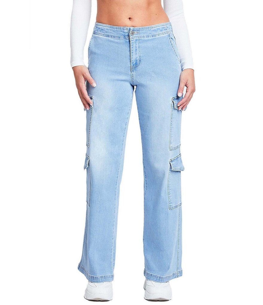 

Джинсы-карго YMI Jeanswear с высокой посадкой, синий