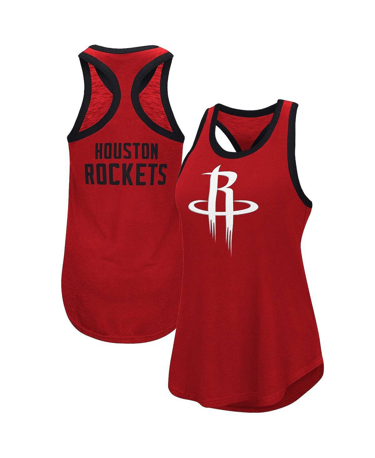 

Женская красная майка Houston Rockets Showdown с круглым вырезом и открытой спиной G-III 4Her by Carl Banks, красный