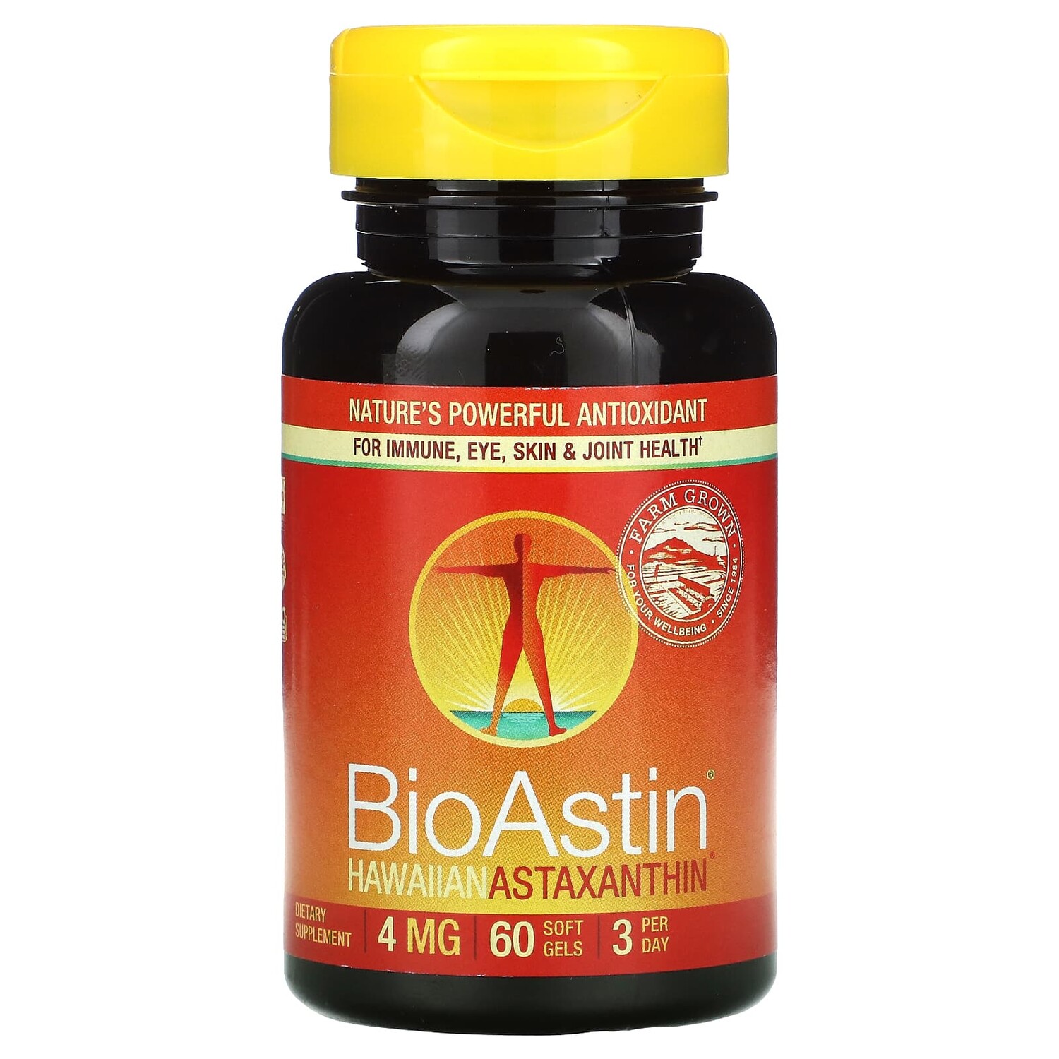 

BioAstin, гавайский астаксантин, 4 мг, 60 мягких таблеток, Nutrex Hawaii