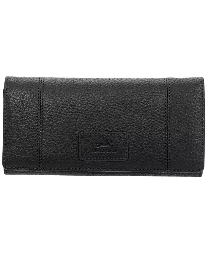 

Женский кошелек тройного сложения с защитой RFID из коллекции Pebbled Collection Mancini, бежевый
