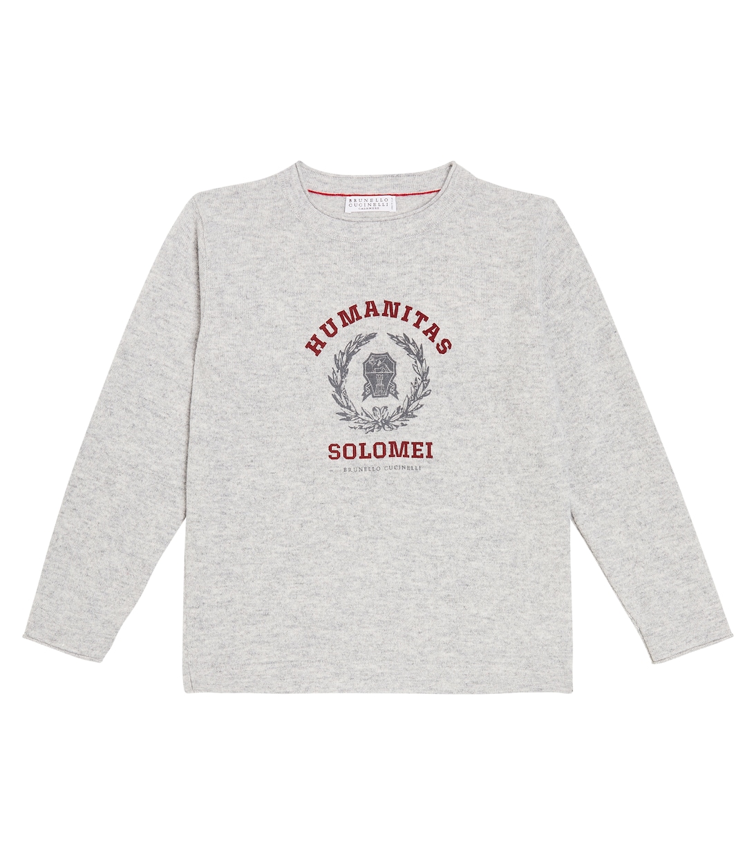 Кашемировый свитер Brunello Cucinelli Kids, серый полупрозрачная блузка brunello cucinelli