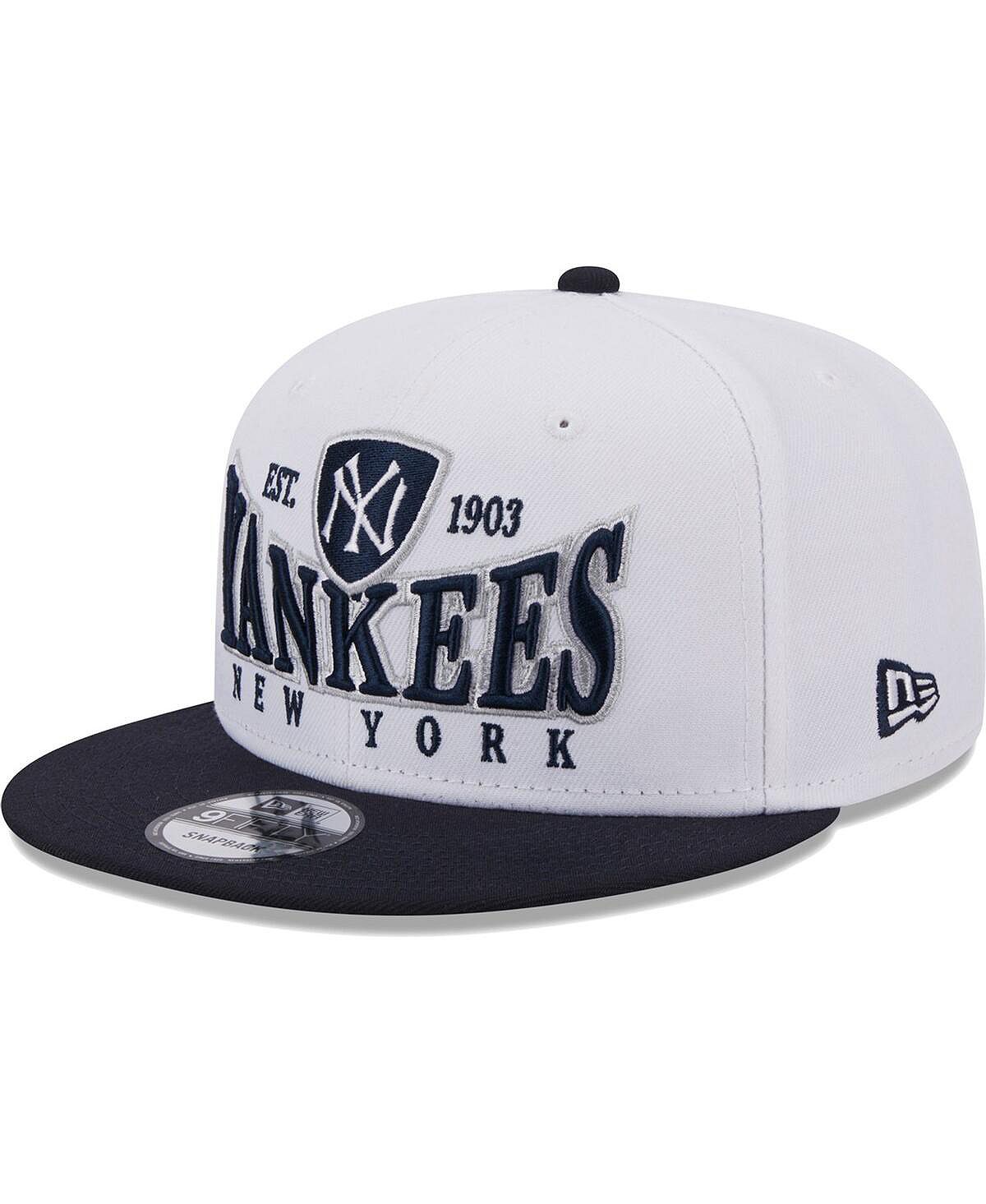 

Мужская бело-темно-синяя кепка New York Yankees Crest 9FIFTY Snapback New Era