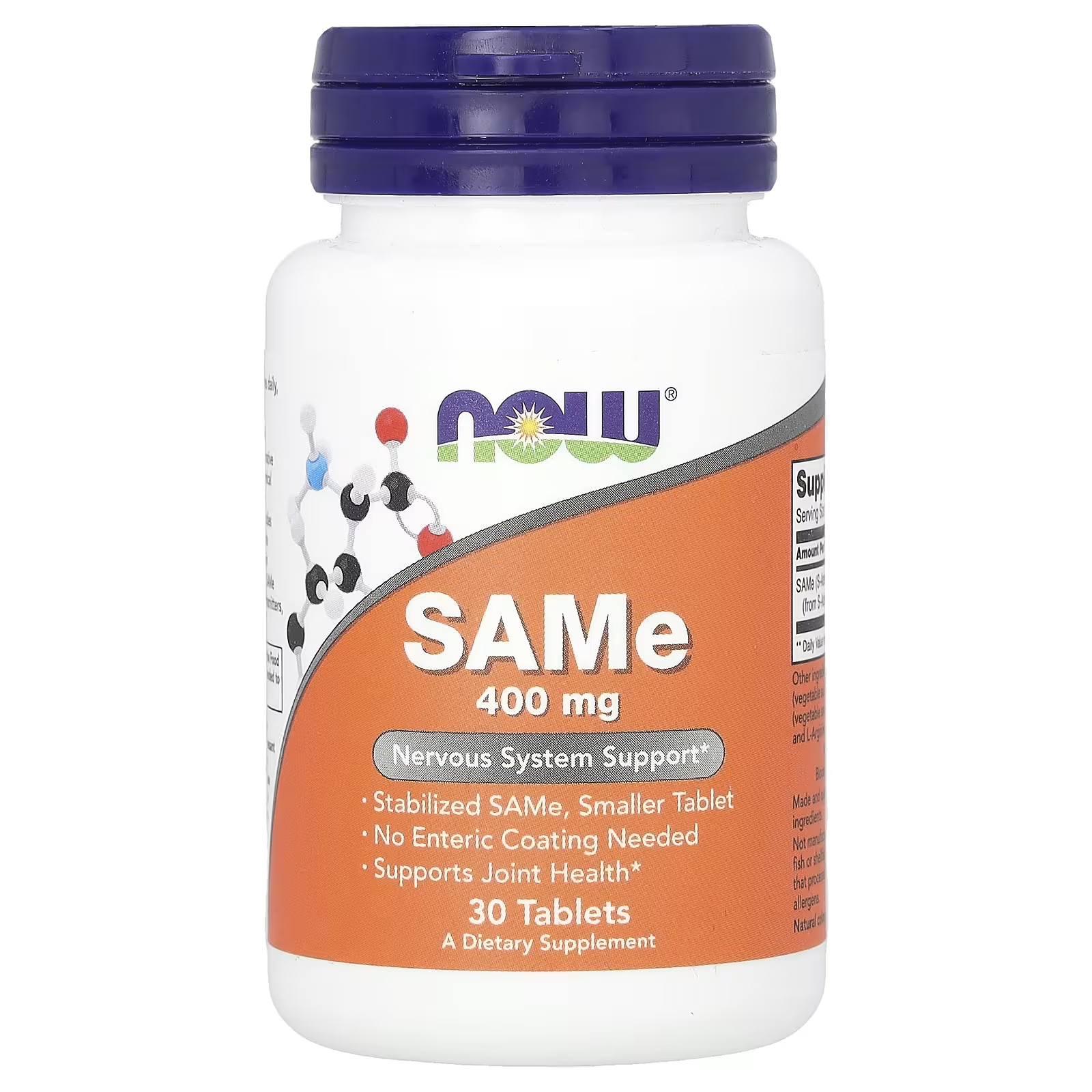 NOW Foods SAMe 400 мг 30 таблеток swanson same высокая эффективность 400 мг 30 таблеток