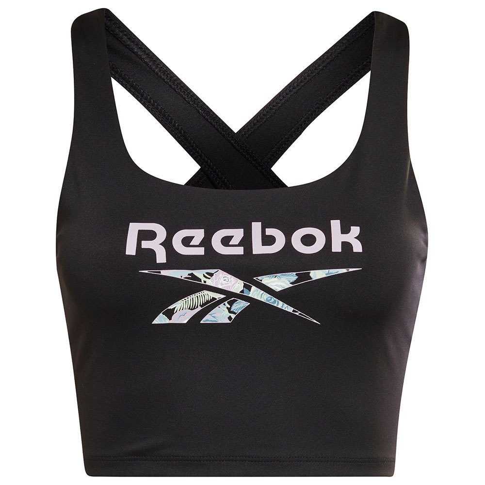 

Спортивный бюстгальтер Reebok Yoga Floral, черный