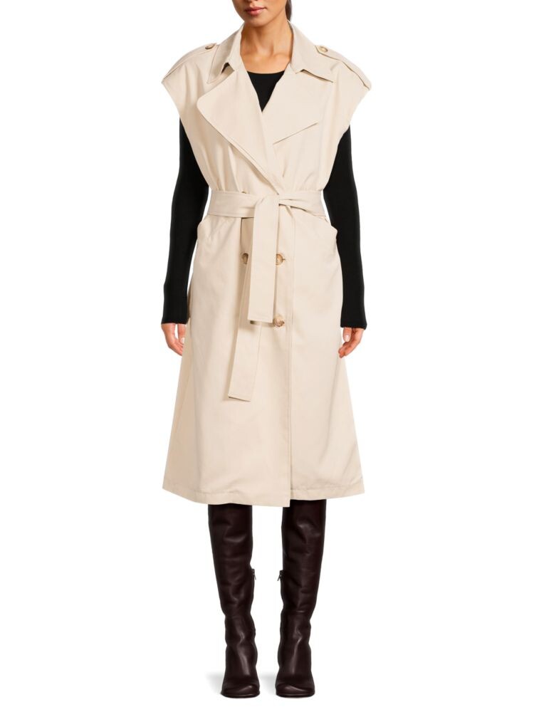 

Однотонное пальто-тренч с короткими рукавами Vero Moda, цвет Birch