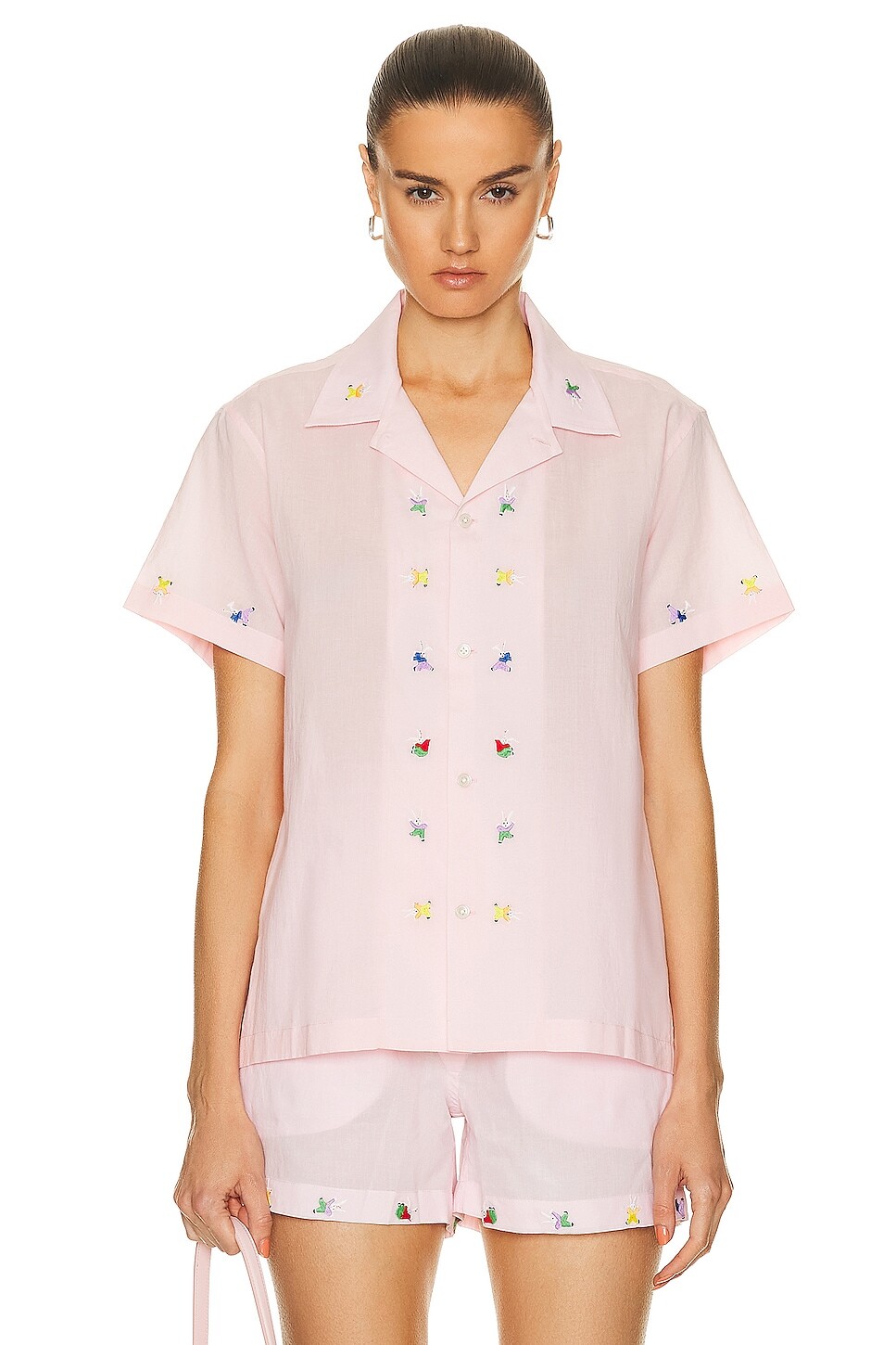 

Рубашка Bode Tumbler Short Sleeve, розовый