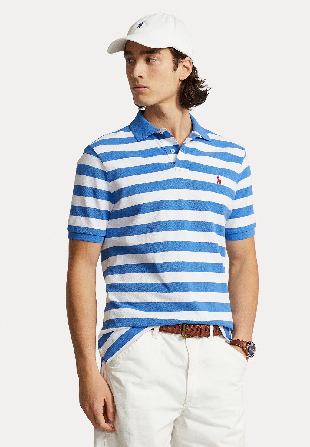 

Поло Short Sleeve Polo Ralph Lauren, цвет new england blue/white