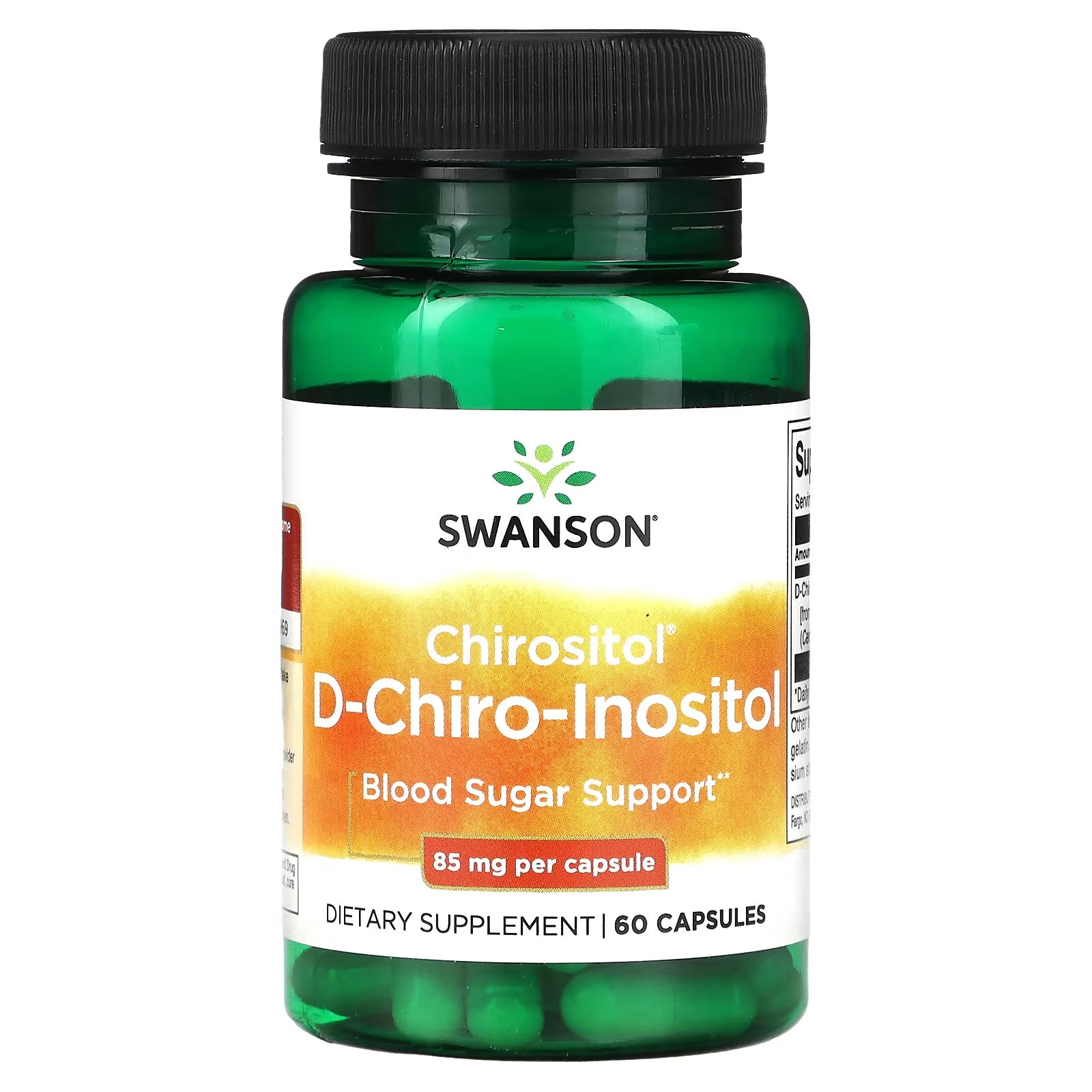 

Биологически активная добавка Swanson Chirositol D-Chiro-Inositol, 85 мг., 60 капсул