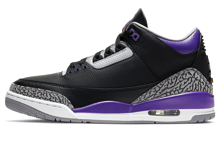 Jordan 3 Retro Черный Суд Фиолетовый