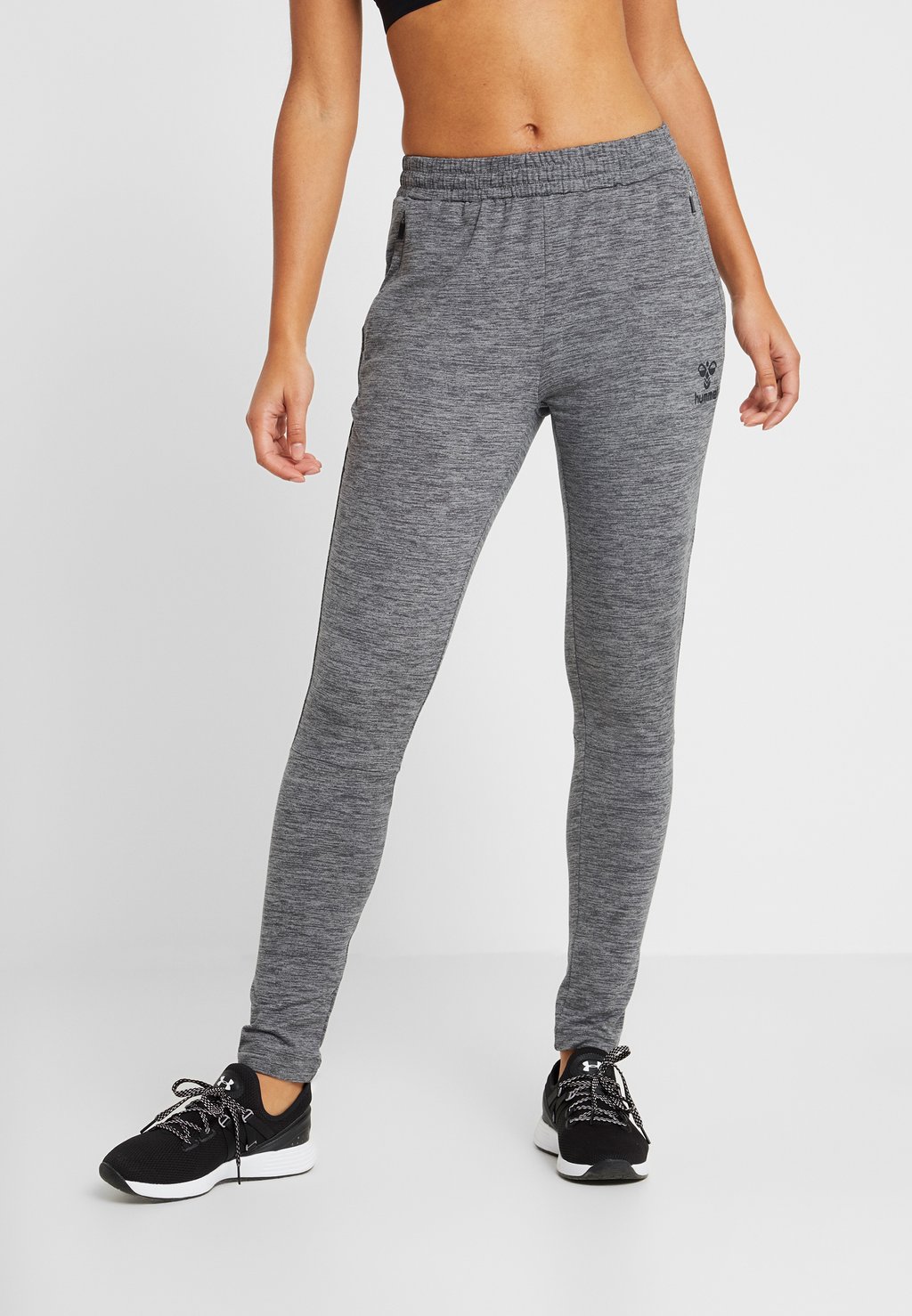Спортивные брюки Hummel, темно-серый меланж спортивные брюки ombre серый меланж