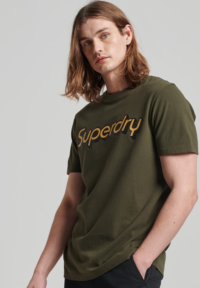 

Футболка с принтом Superdry, хаки