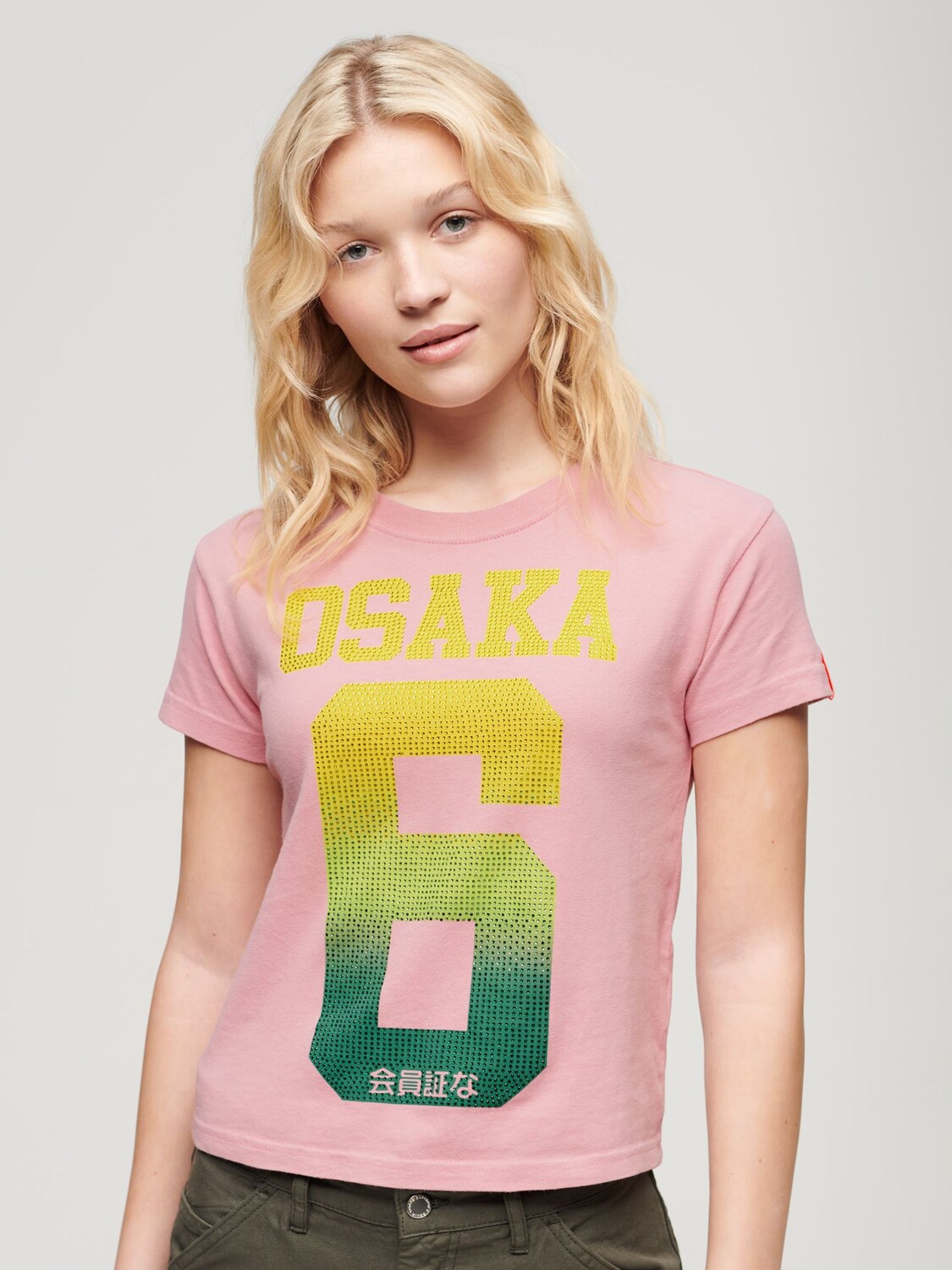 

Футболка Diamante Osaka 6 Cali Superdry, мягкий розовый