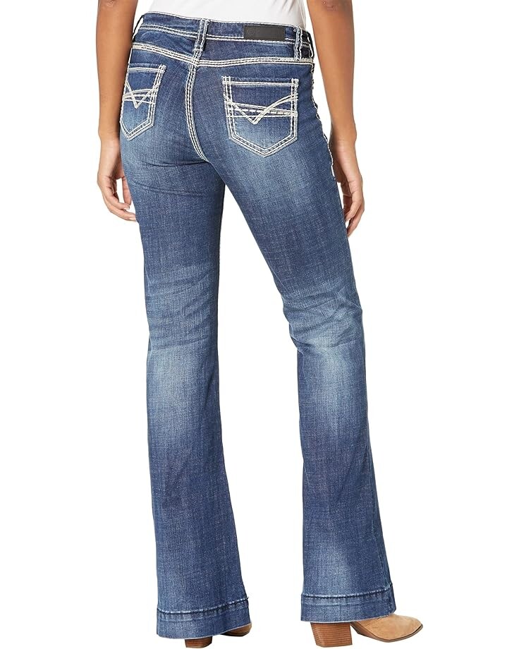 

Джинсы Rock and Roll Cowgirl Mid-Rise Trouser Jeans in Dark Vintage W8M9516, цвет Dark Vintage