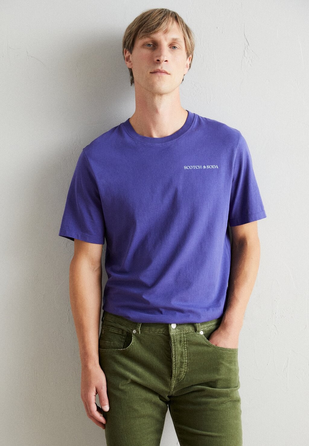 

Базовая футболка LOGO TEE Scotch & Soda, темно-синий