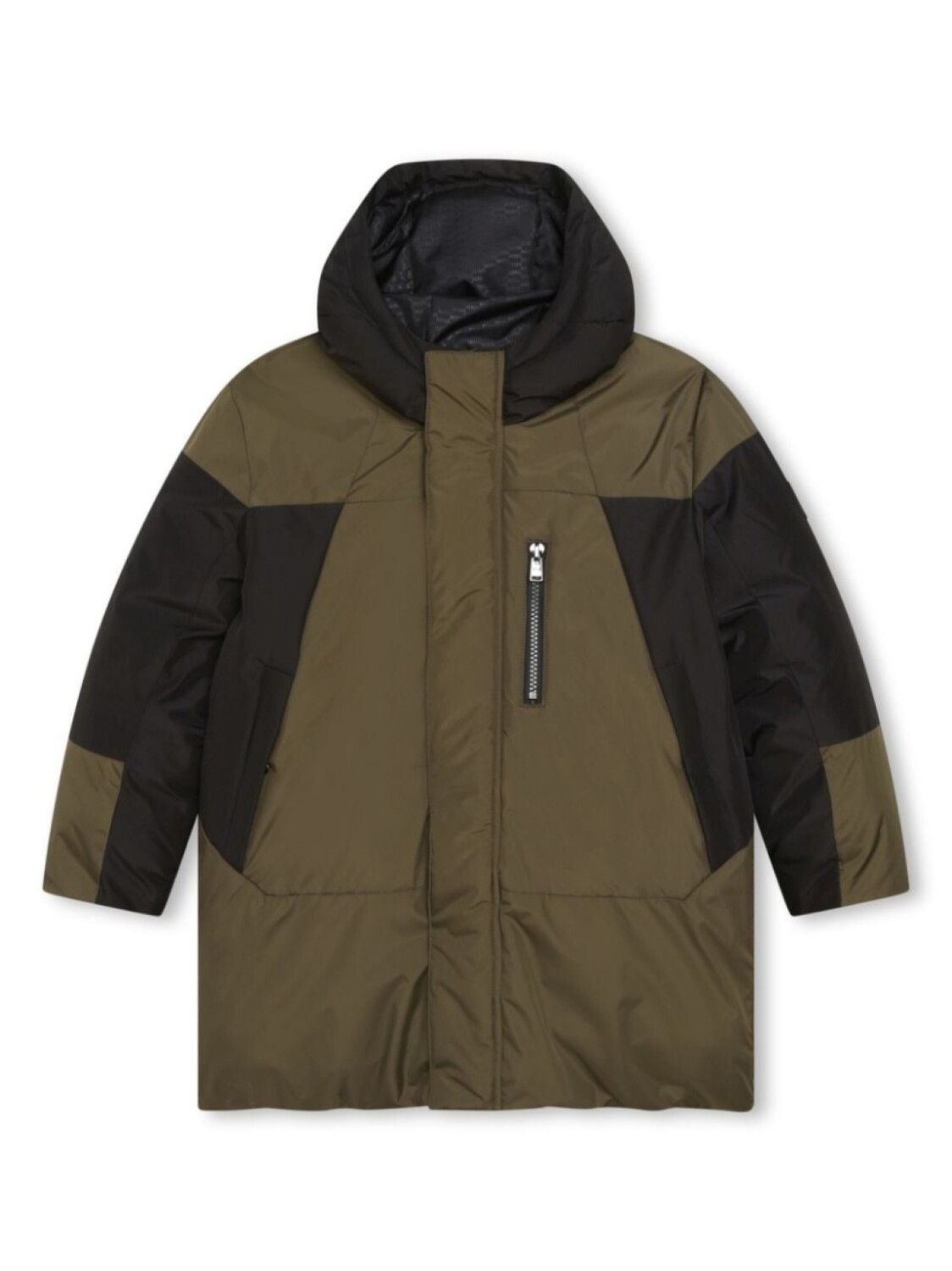 

BOSS Kidswear худи в стиле колор-блок, коричневый