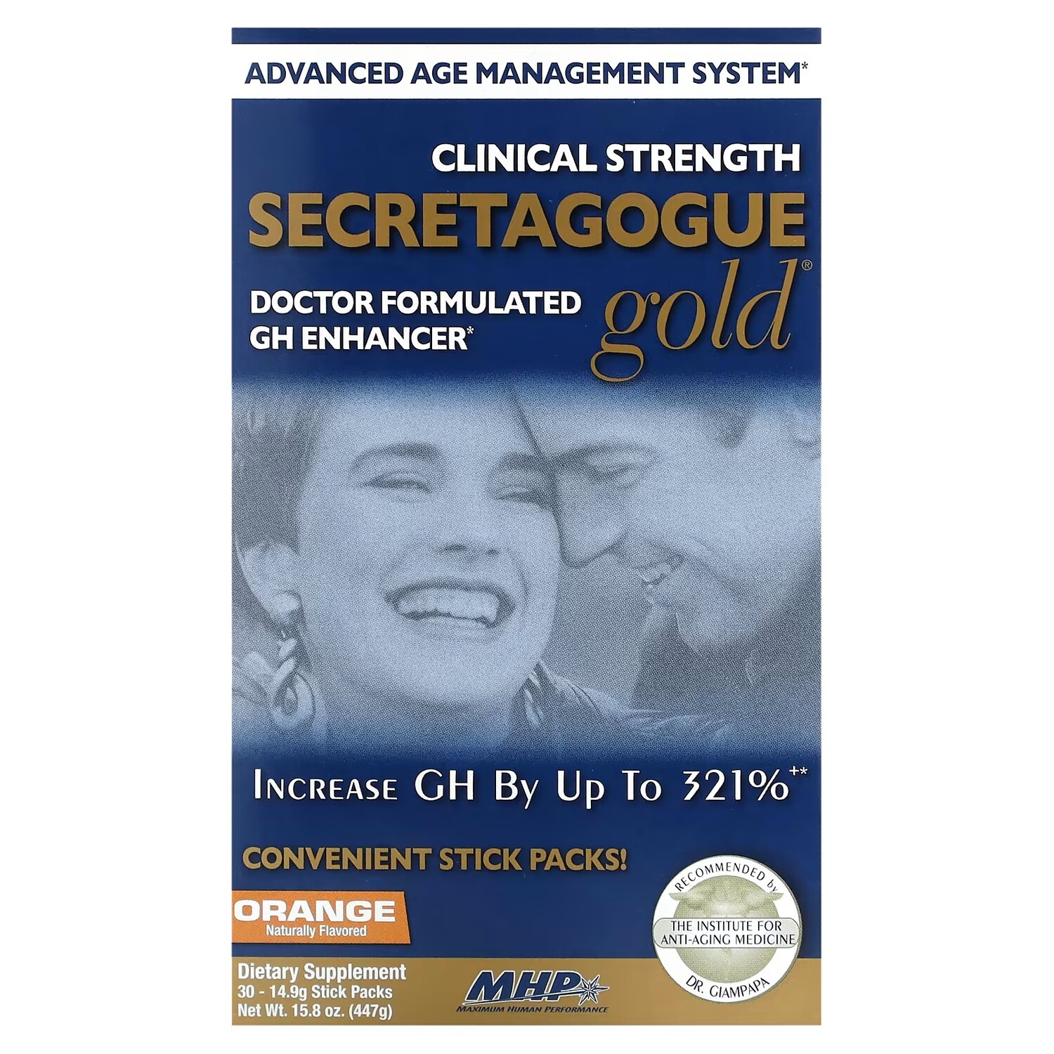 

Пищевая добавка MHP Secretagogue-Gold со вкусом апельсина 30 стиков по 14,9 г