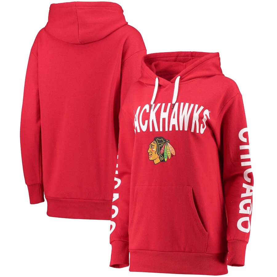 

Пуловер с капюшоном G-III 4Her by Carl Banks Chicago Blackhawks, красный