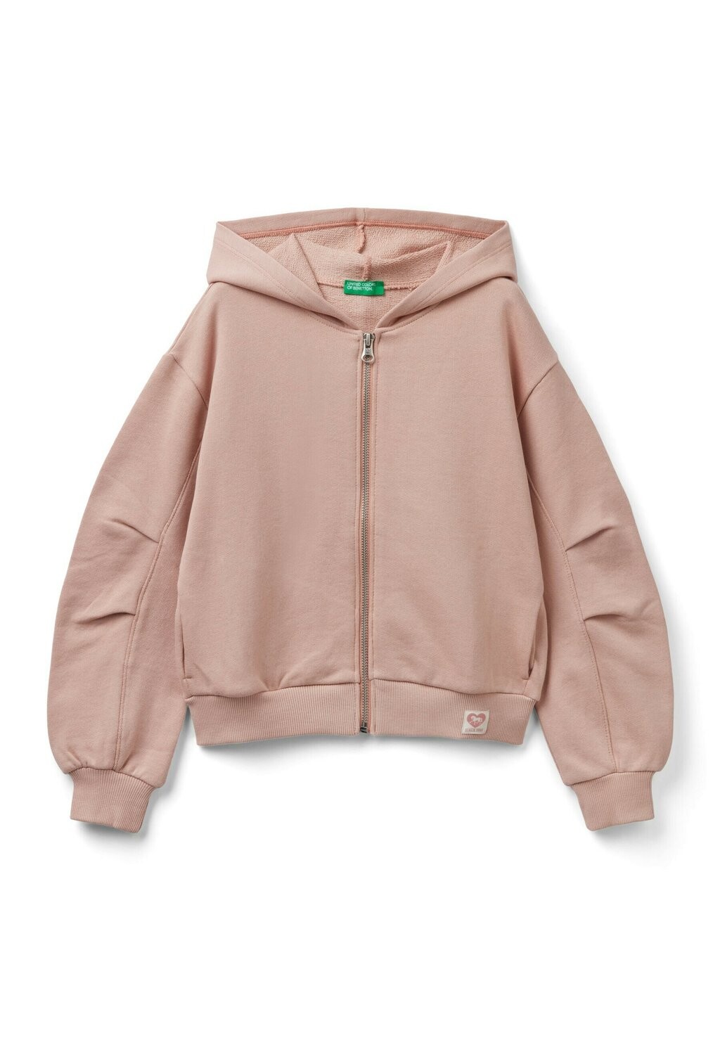 

Толстовка на молнии United Colors of Benetton, розовая