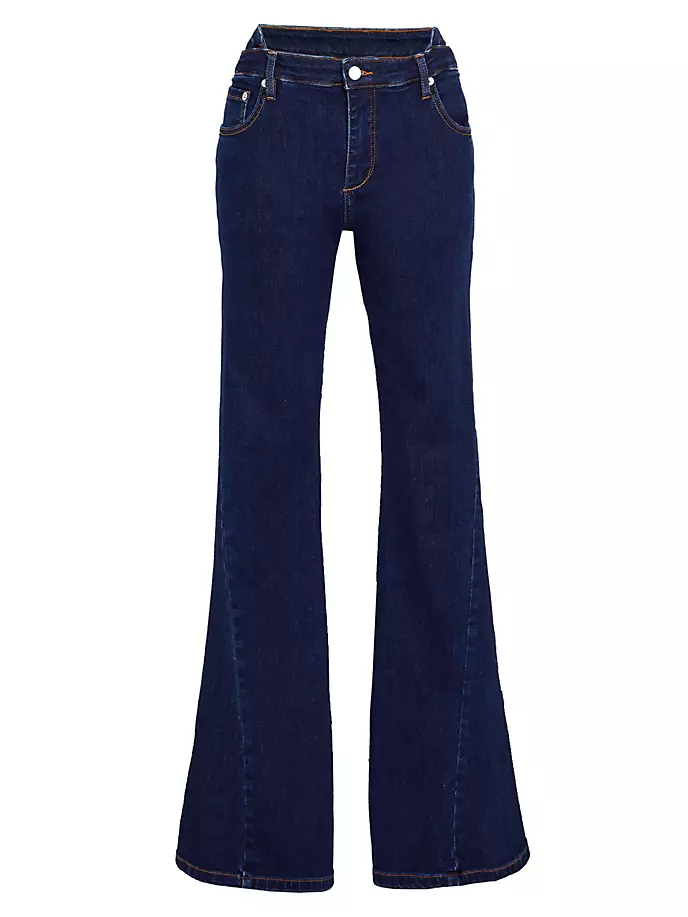 Расклешенные джинсы Trisha Ser.O.Ya, цвет deep sea цена и фото