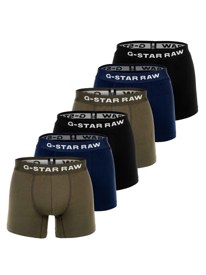 

Боксеры G-Star Raw short 6er Pack, цвет blau/schwarz/grün