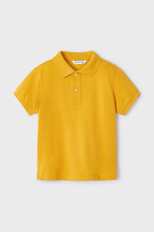 Рубашка-поло из детской шерсти Mayoral, желтый