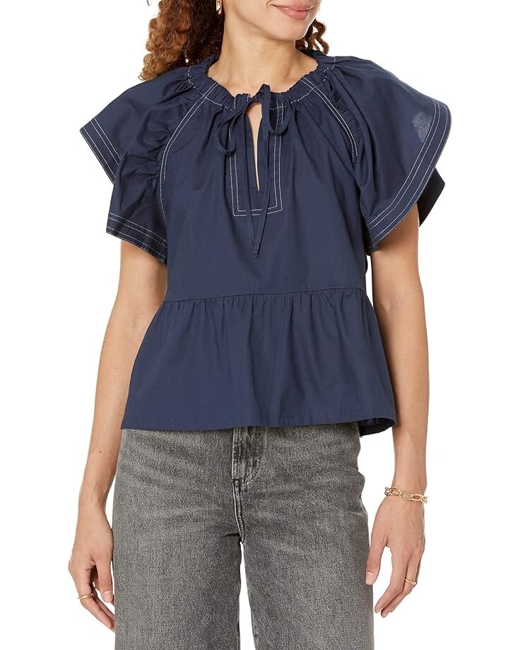 

Топ Joe's Jeans The Adelyn Flutter Sleeve, синий