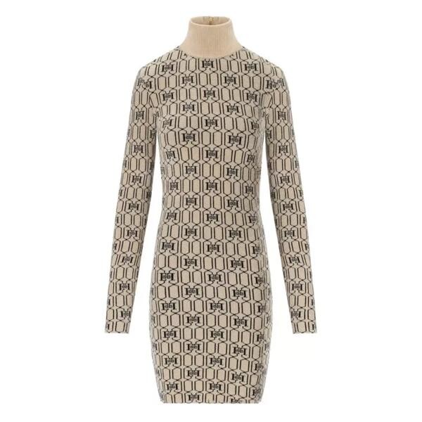 

Платье champagne monogram knitted dress Elisabetta Franchi, мультиколор