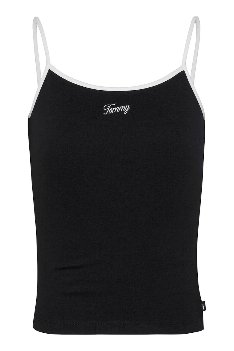 

Топ слим с контрастами Tommy Jeans, черный