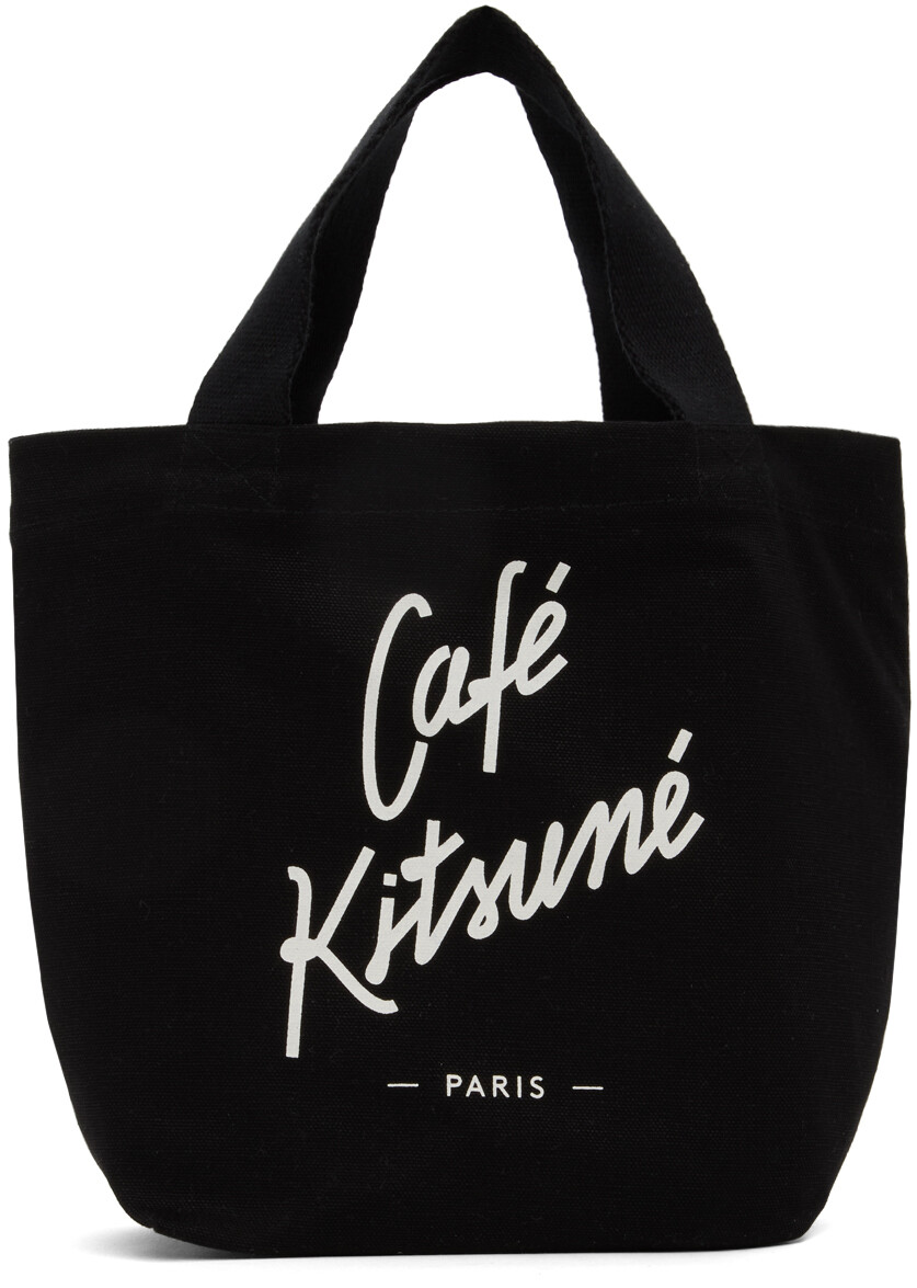 

Black Mini Cafe Kitsune Tote Maison Kitsune
