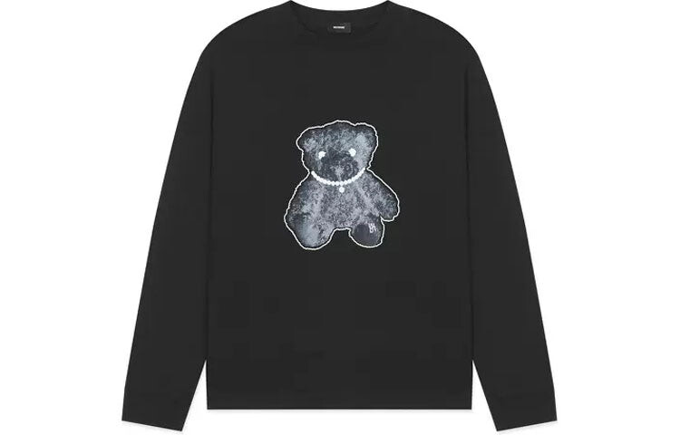 

Толстовка We11done Oversized Teddy Bea с принтом, чёрный, Черный