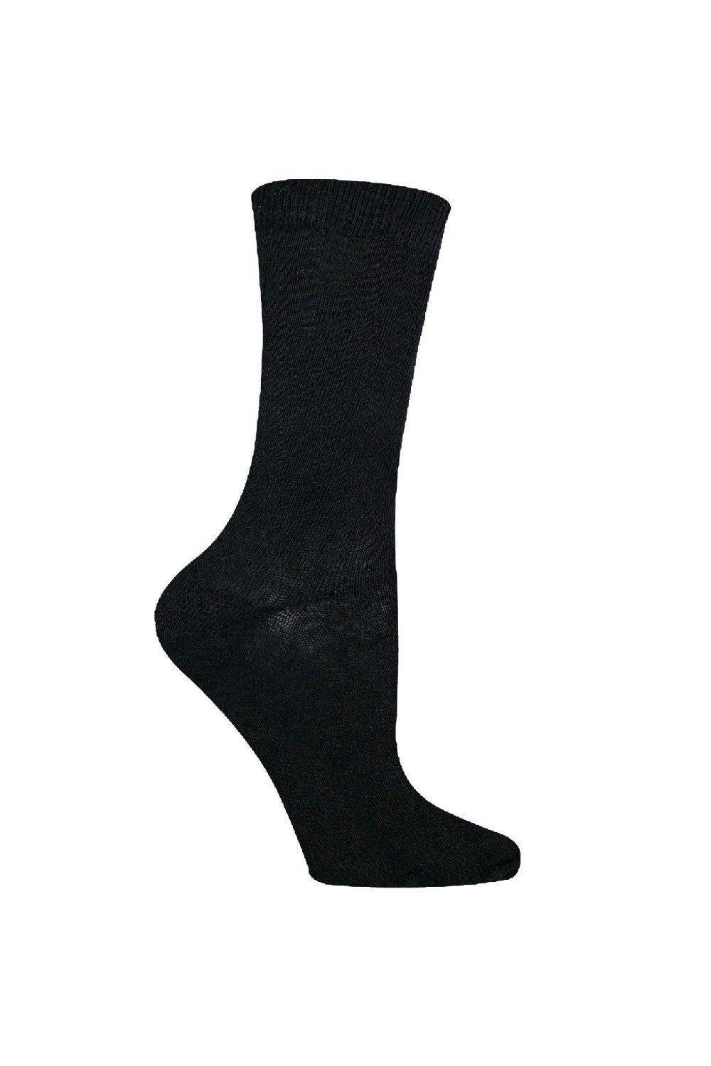 6 пар повседневных школьных носков из мягкого дышащего бамбука Sock Snob, черный