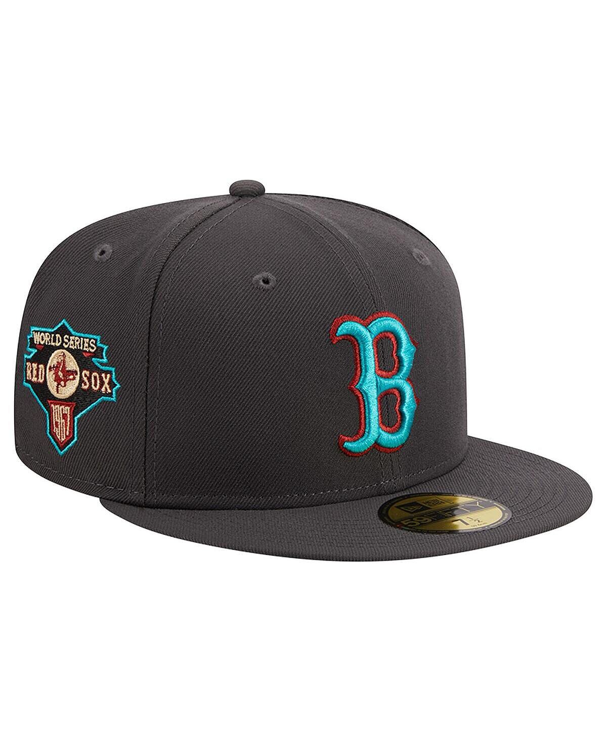 

Мужская графитовая приталенная шляпа Boston Red Sox с принтом 59FIFTY New Era