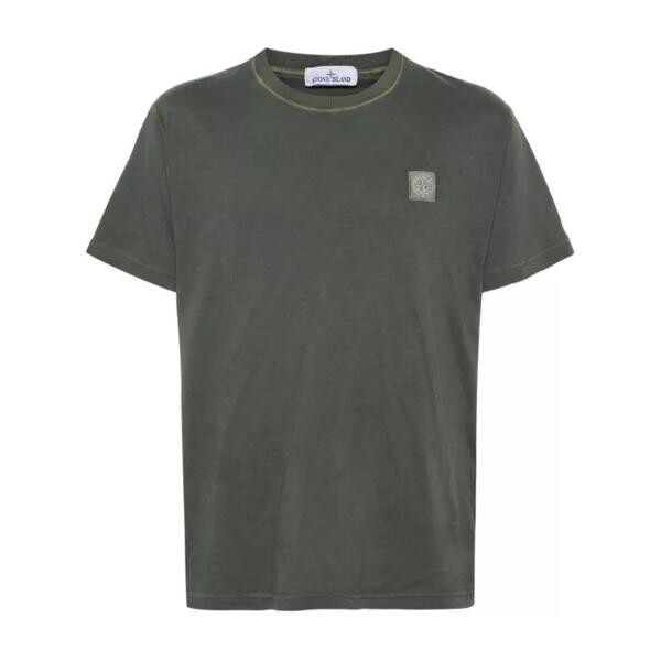 

Футболка green cotton jersey t-shirt Stone Island, серый