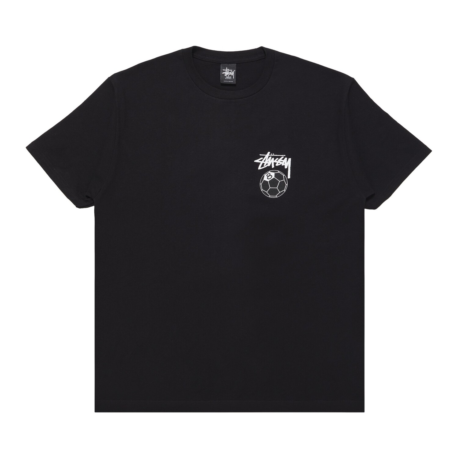 

Футболка с футбольным мячом Stussy 8, черная