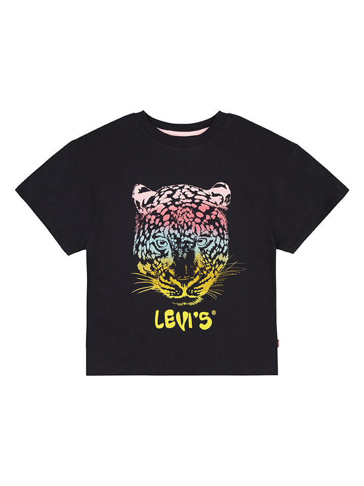 Футболка Levi's Kids Leopard, черный цена и фото
