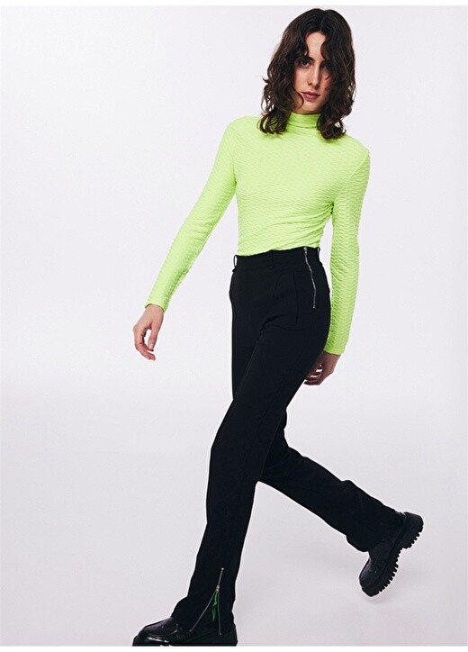 

Черные женские брюки Skinny со средней посадкой Twist, Черный