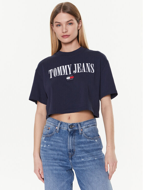 

Укороченная футболка Tommy Jeans, синий