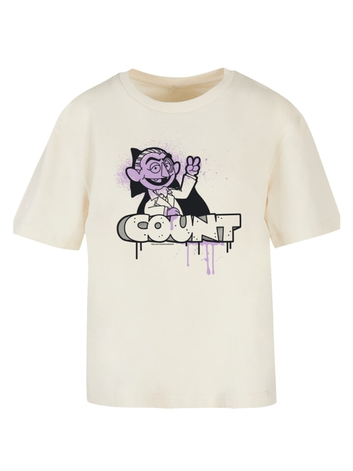 

Футболка F4NT4STIC Ladies Everyday Tee Sesamstraße Count, цвет whitesand