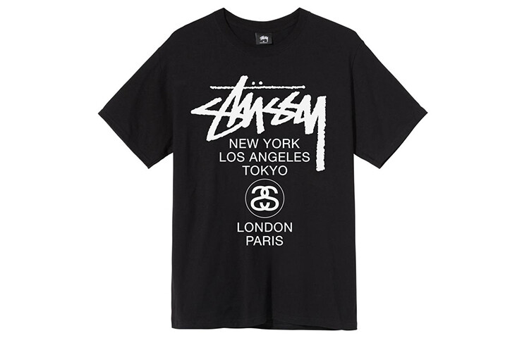 

Футболка World Cruise Series унисекс Stussy, белый/черный