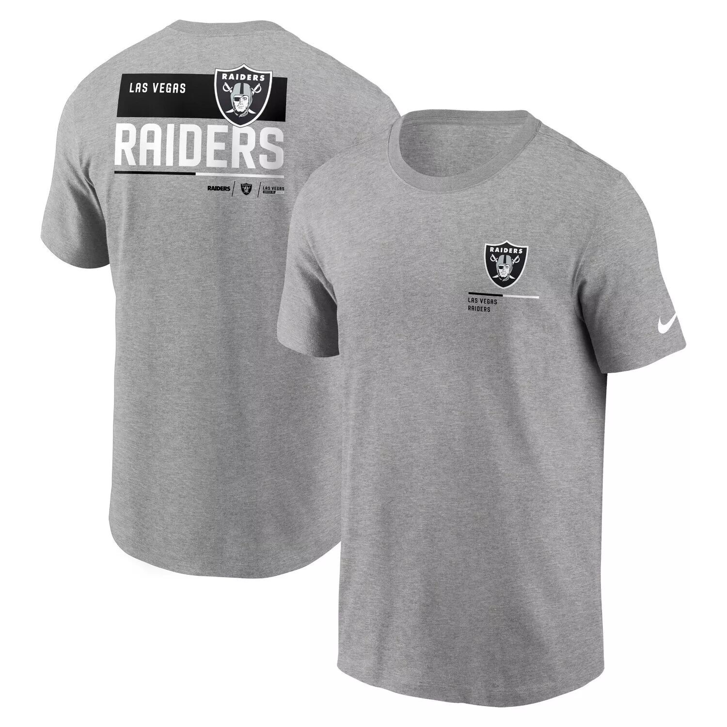 

Мужская серебряная футболка Nike Las Vegas Raiders Team Incline, Серый