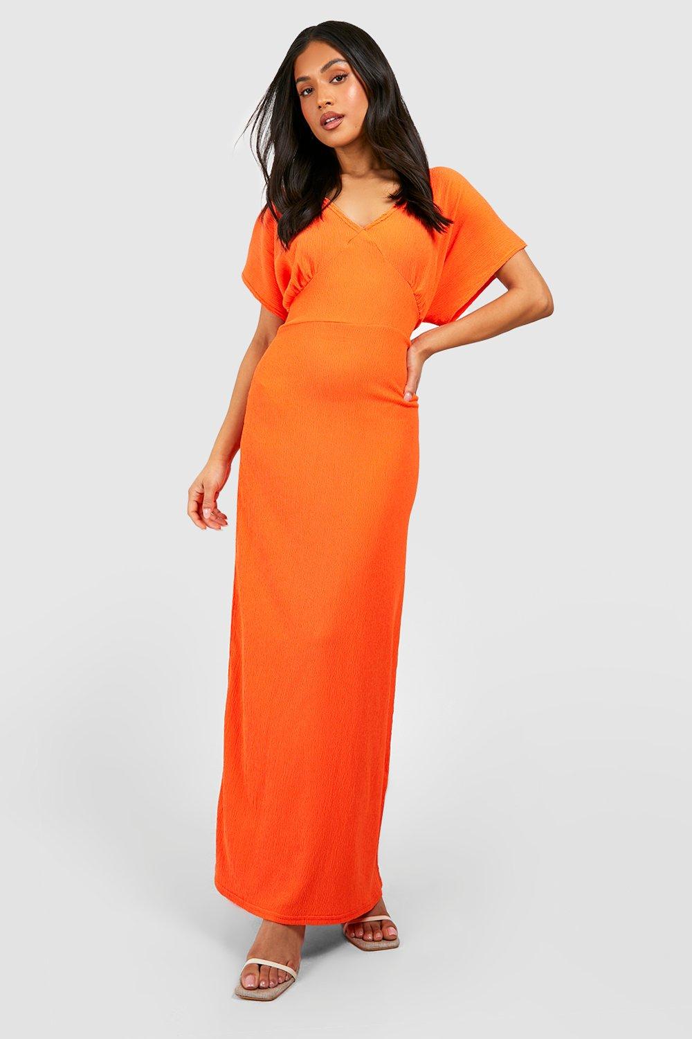 Мини-платье макси с завязкой на спине Boohoo, оранжевый