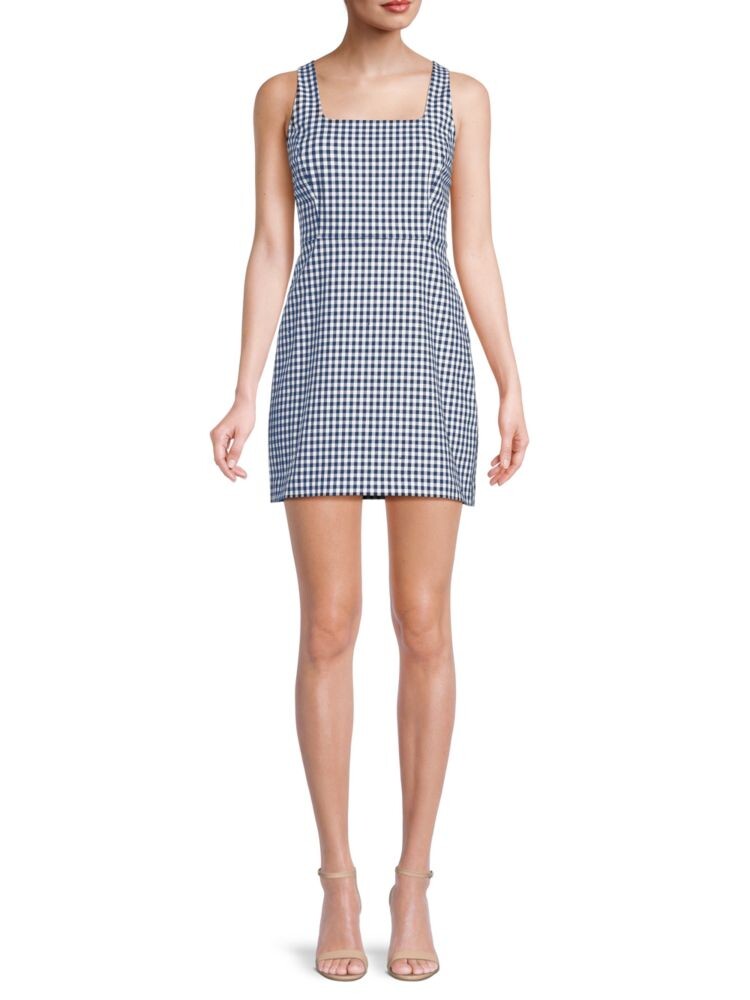 

Мини-платье в мелкую клетку Favorite Daughter, цвет Navy Gingham