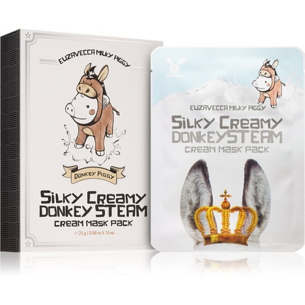 

Набор паровых масок Elizavecca Silky Creamy Donkey Steam Mask - 10 масок по 25 мл каждая