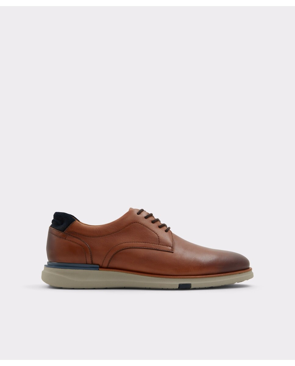 

Мужские кожаные кроссовки с круглым носком и шнуровкой Aldo, коричневый