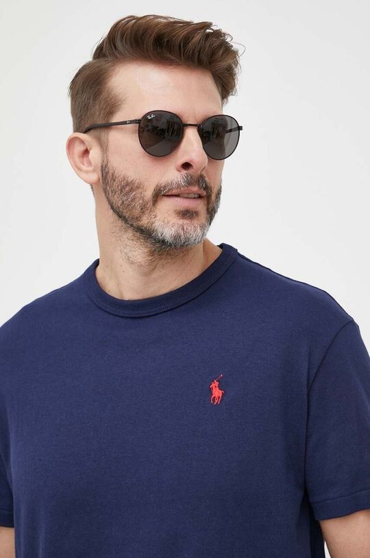 

Хлопковая футболка Polo Ralph Lauren, темно-синий
