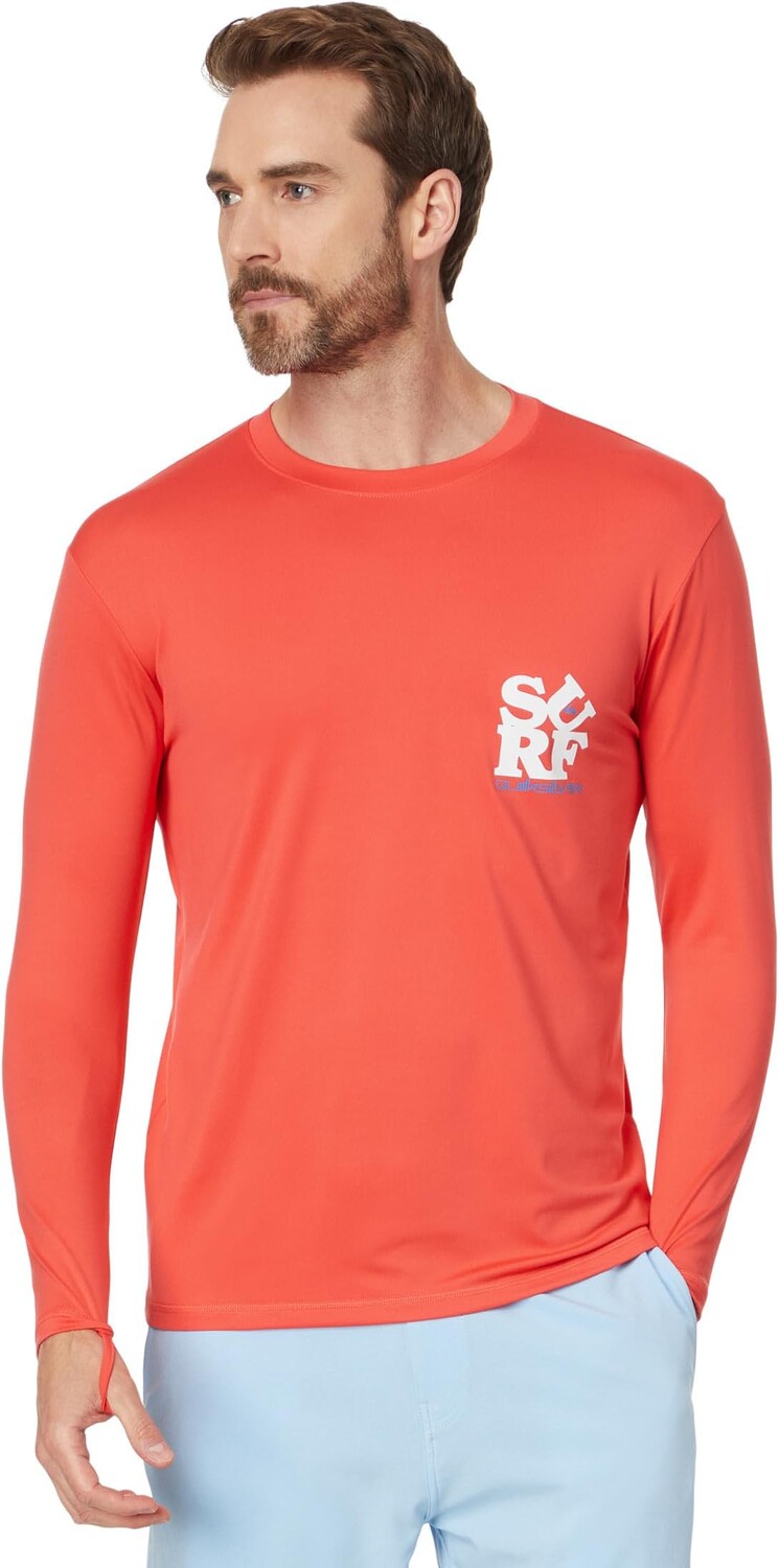 

Плавки Quiksilver Everyday Surf Tee Long Sleeve Rashguard Surf Tee, цвет Cayenne