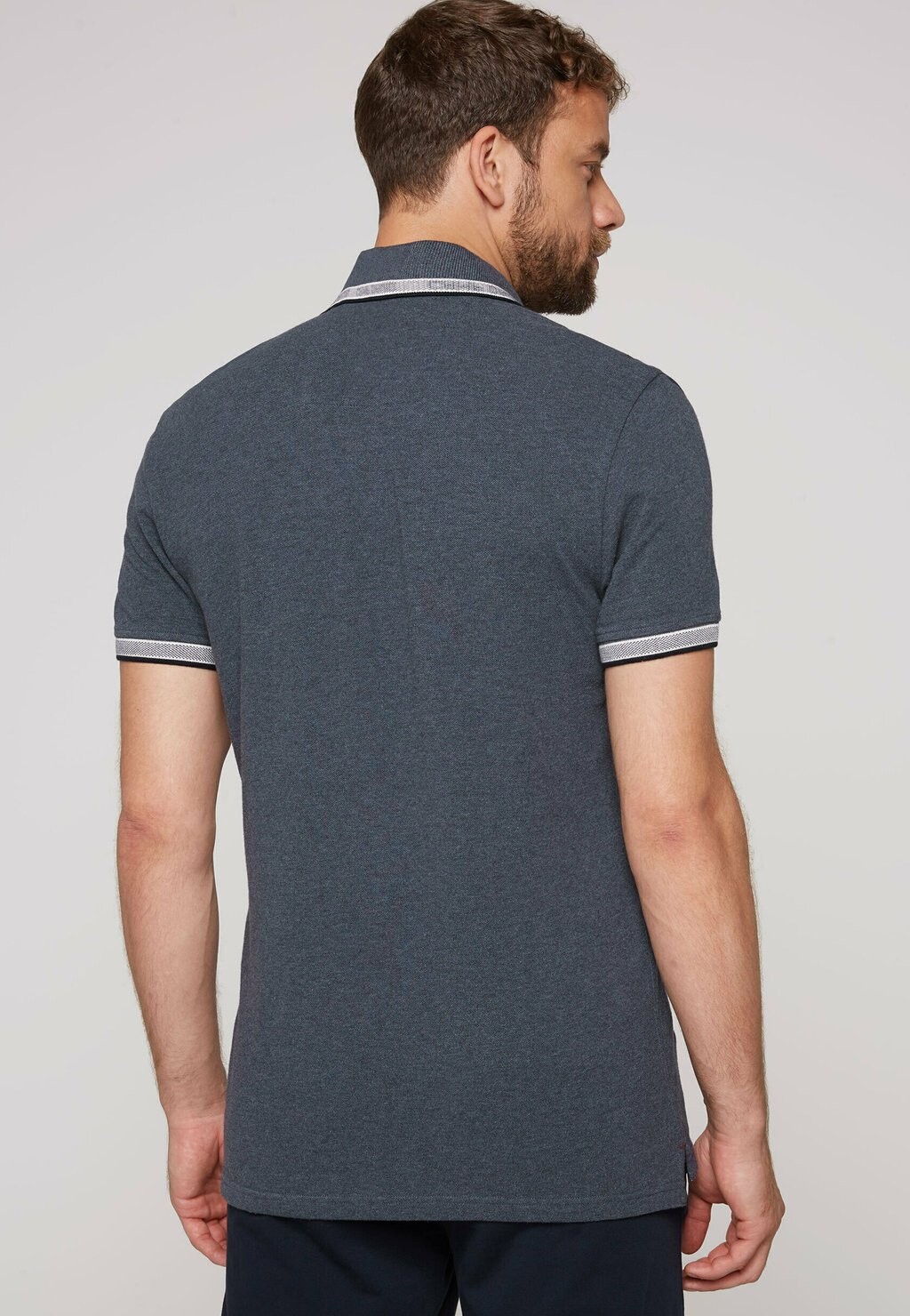 

Рубашка поло MIT TWO TONE DETAILS Camp David, синий