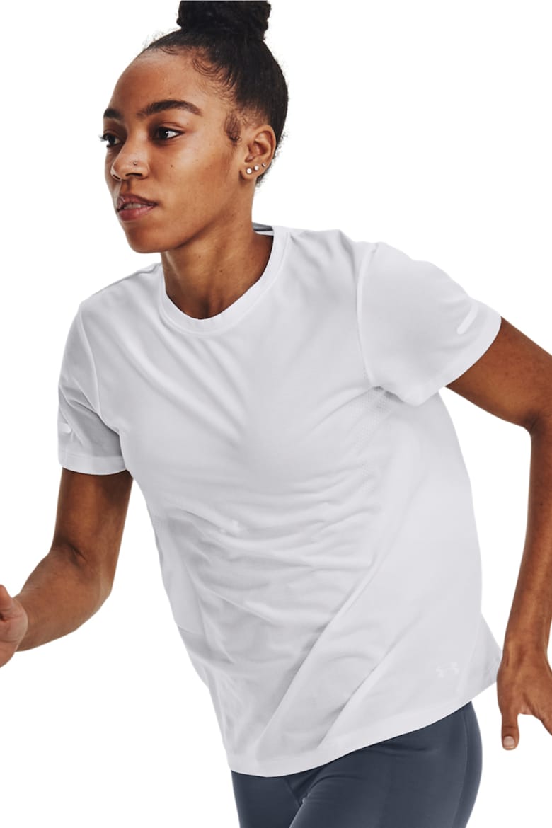 Беговая футболка с овальным вырезом Under Armour, белый хлопковая футболка с овальным вырезом under armour белый