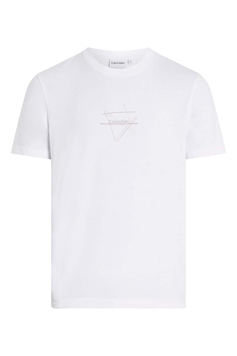 

Хлопковая футболка с логотипом Calvin Klein, белый